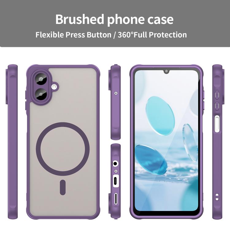 For Samsung Galaxy A07 4G Fan Dun Series TPU Hybrid PC Frosted Magsafe Phone Case