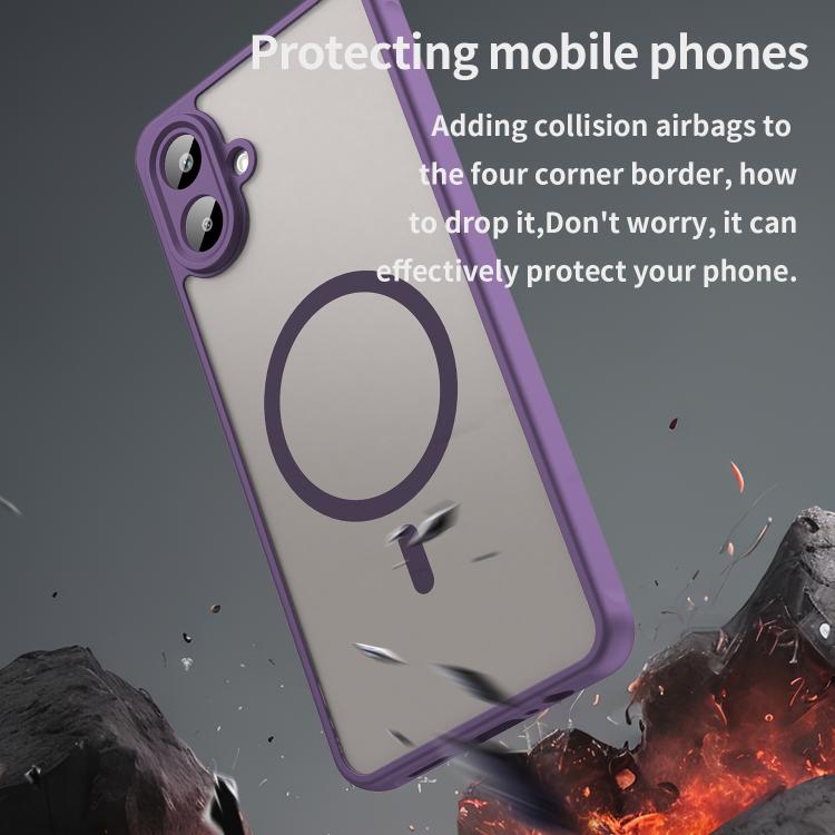 For Samsung Galaxy A07 4G Fan Dun Series TPU Hybrid PC Frosted Magsafe Phone Case