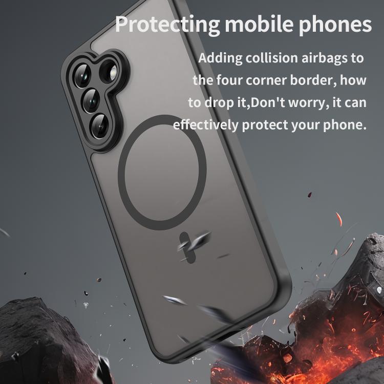 For Samsung Galaxy A37 5G Fan Dun Series TPU Hybrid PC Frosted Magsafe Phone Case