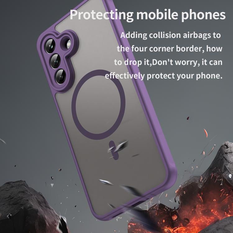 For Samsung Galaxy A37 5G Fan Dun Series TPU Hybrid PC Frosted Magsafe Phone Case