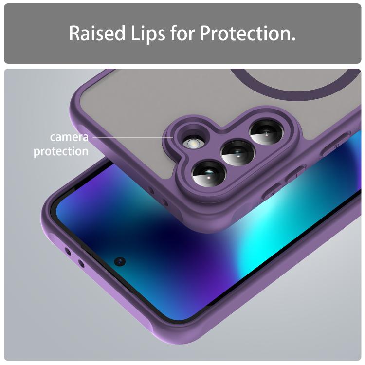 For Samsung Galaxy A37 5G Fan Dun Series TPU Hybrid PC Frosted Magsafe Phone Case