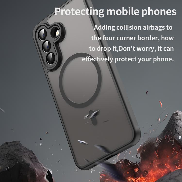 For Samsung Galaxy A57 5G Fan Dun Series TPU Hybrid PC Frosted Magsafe Phone Case