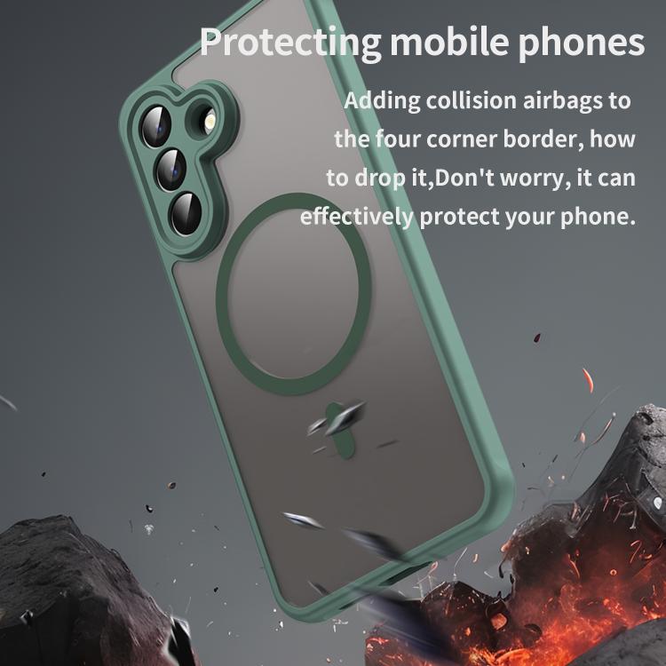 For Samsung Galaxy A57 5G Fan Dun Series TPU Hybrid PC Frosted Magsafe Phone Case