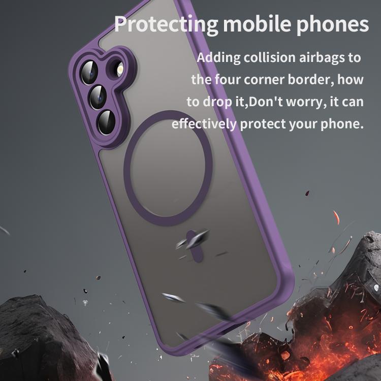 For Samsung Galaxy A57 5G Fan Dun Series TPU Hybrid PC Frosted Magsafe Phone Case