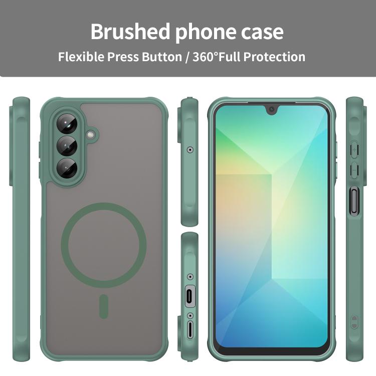 For Samsung Galaxy A26 5G Fan Dun Series TPU Hybrid PC Frosted Magsafe Phone Case