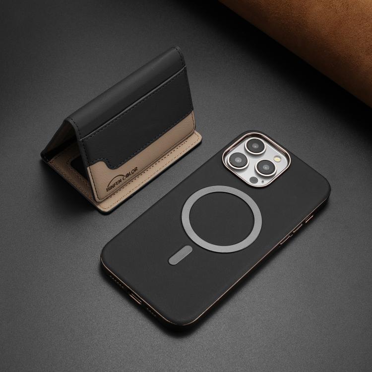 For iPhone 13 Pro Colour Matching Horizontal Magnetic Card Bag RFID MagSafe Phone Case