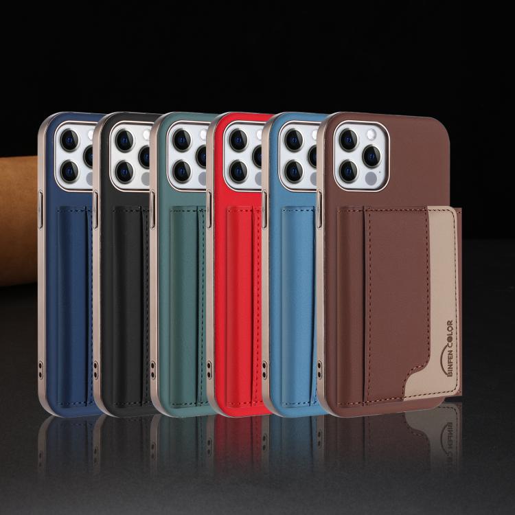 For iPhone 11 Colour Matching Horizontal Magnetic Card Bag RFID MagSafe Phone Case