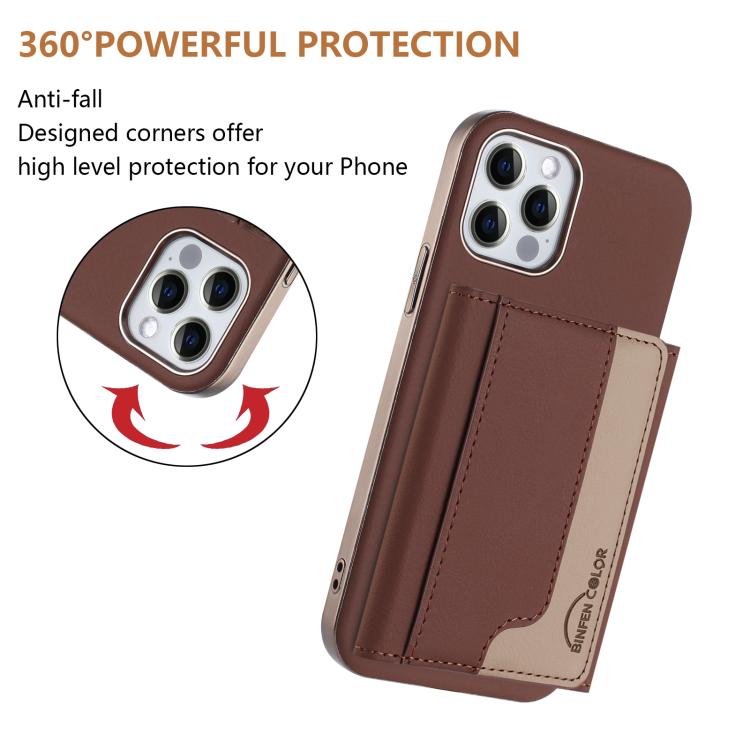 For iPhone 11 Colour Matching Horizontal Magnetic Card Bag RFID MagSafe Phone Case