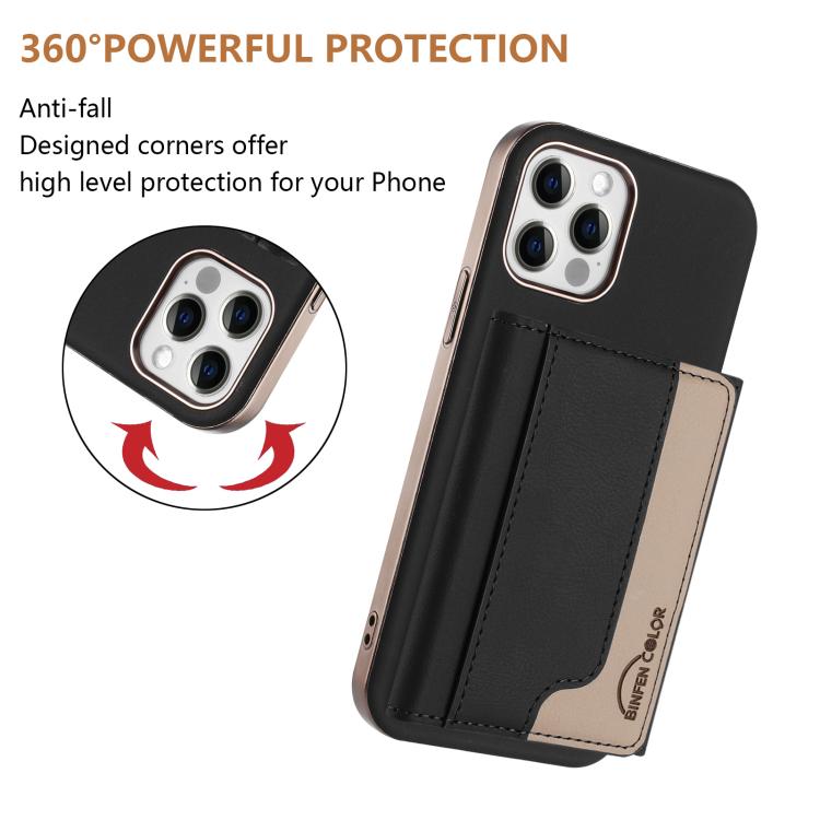 For iPhone 11 Colour Matching Horizontal Magnetic Card Bag RFID MagSafe Phone Case