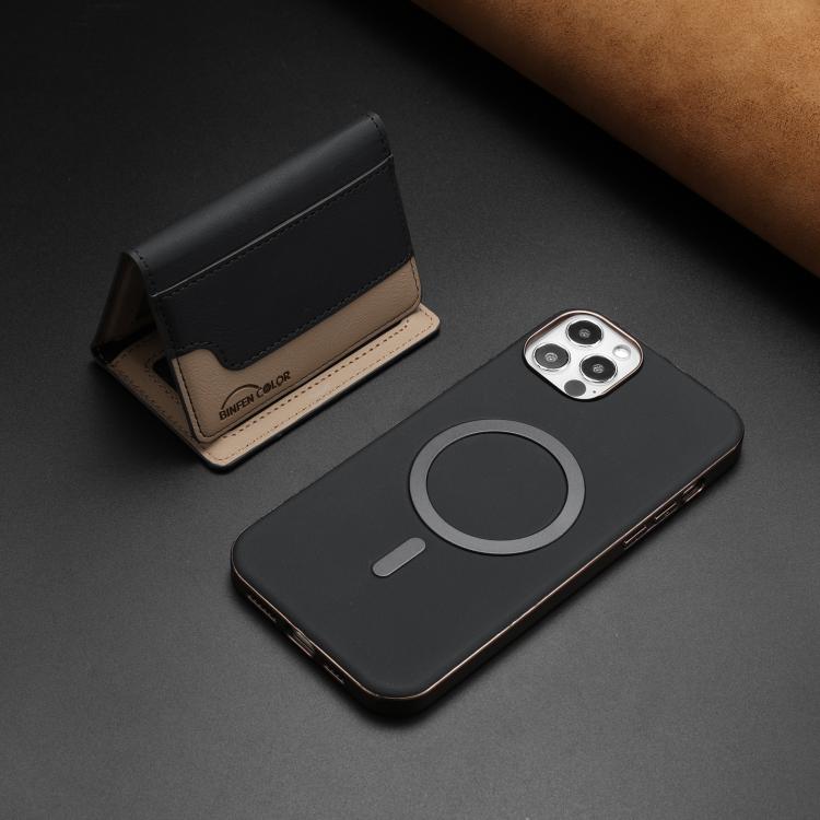 For iPhone 11 Colour Matching Horizontal Magnetic Card Bag RFID MagSafe Phone Case