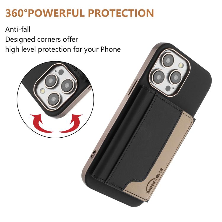 For iPhone 11 Pro Colour Matching Horizontal Magnetic Card Bag RFID MagSafe Phone Case