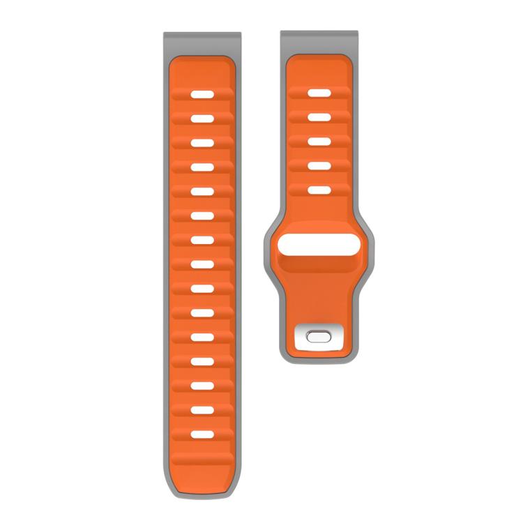 22mm Two Color Reverse Buckle Silicone Sports Watch Band