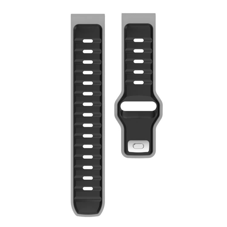22mm Two Color Reverse Buckle Silicone Sports Watch Band