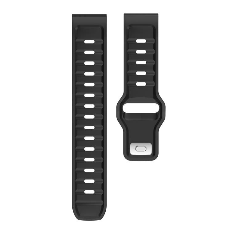 22mm Two Color Reverse Buckle Silicone Sports Watch Band
