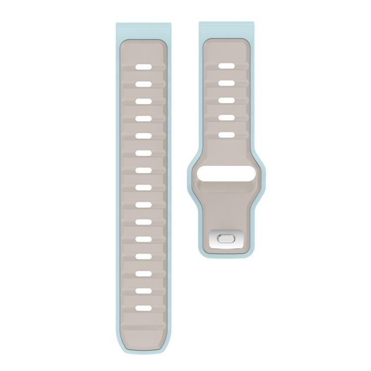 22mm Two Color Reverse Buckle Silicone Sports Watch Band