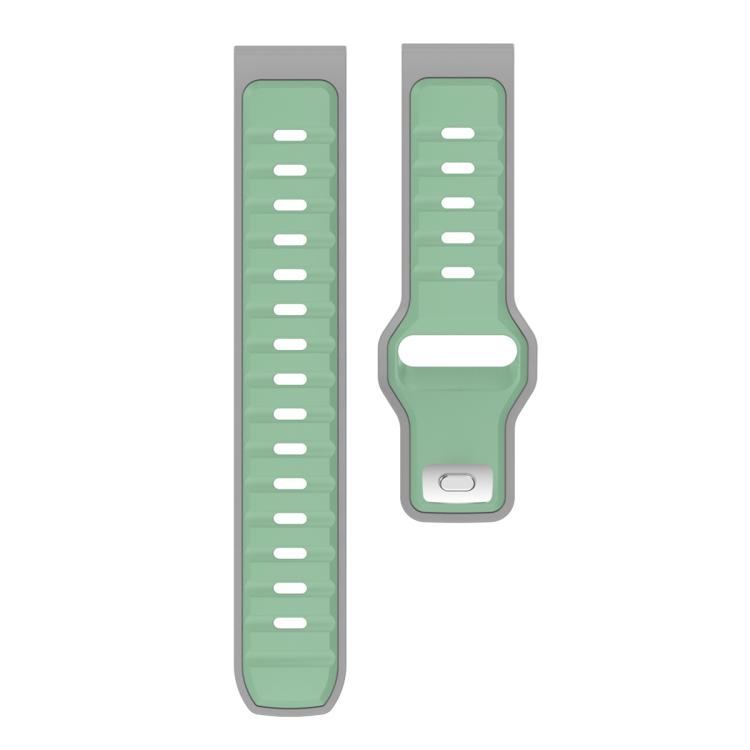 22mm Two Color Reverse Buckle Silicone Sports Watch Band