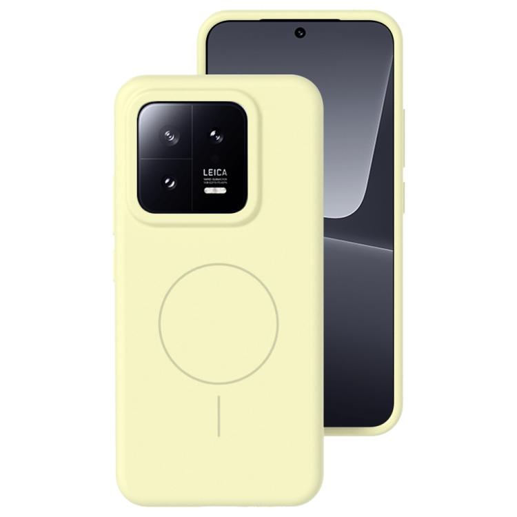 For Xiaomi 13 Liquid Silicone Thin Circle MagSafe Phone Case