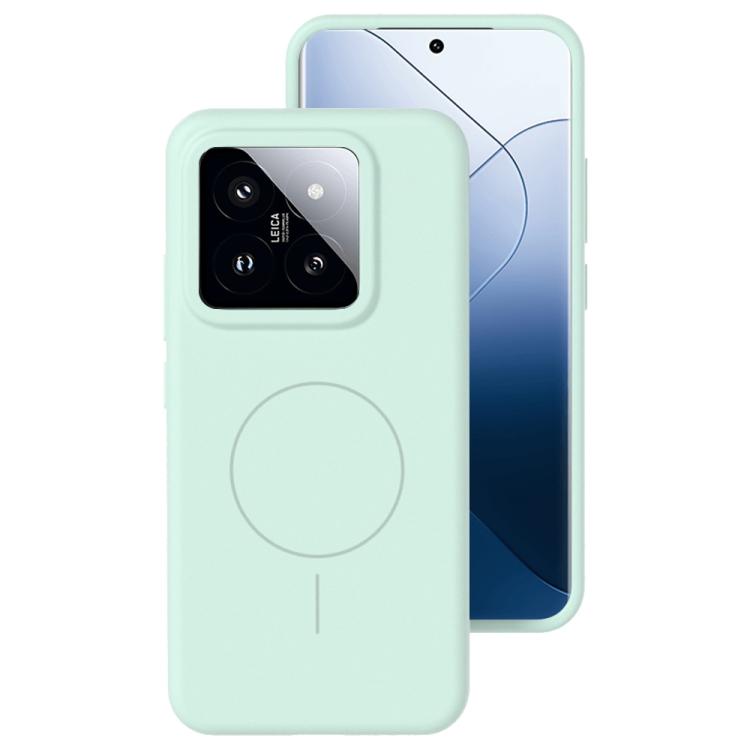 For Xiaomi 14 Liquid Silicone Thin Circle MagSafe Phone Case