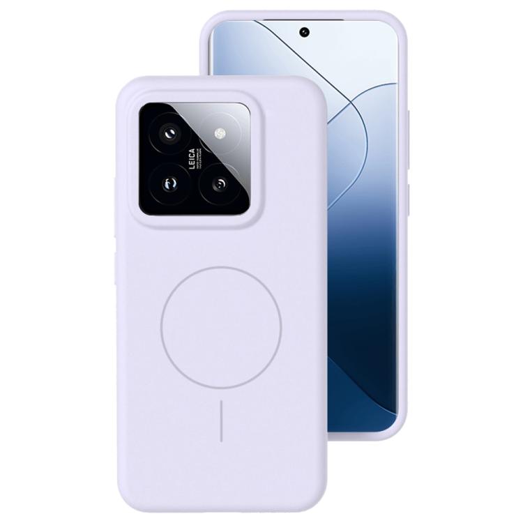 For Xiaomi 14 Liquid Silicone Thin Circle MagSafe Phone Case