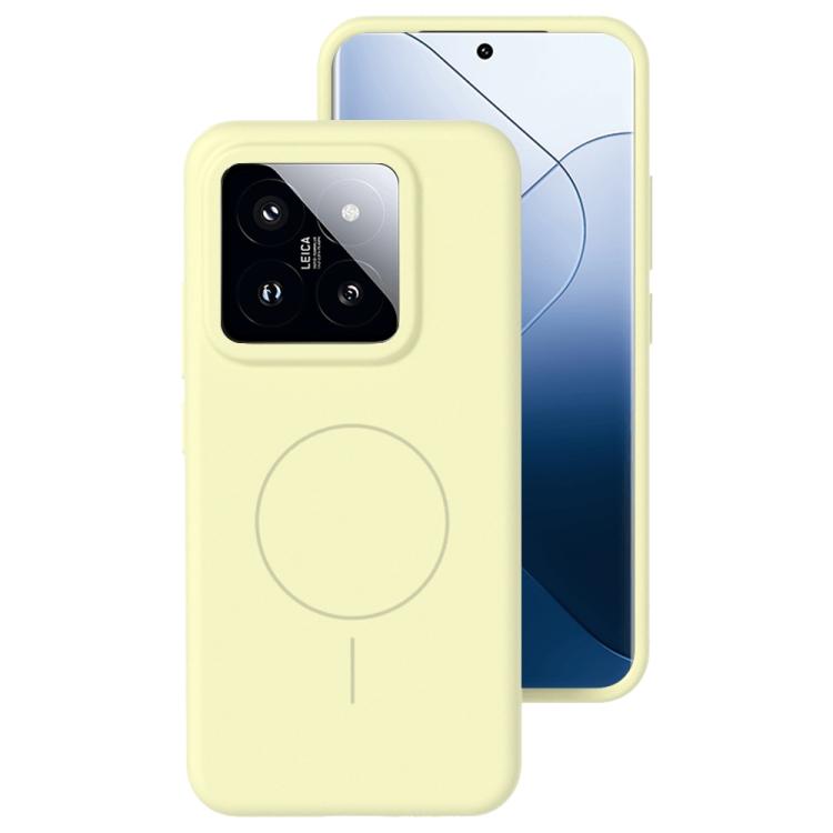 For Xiaomi 14 Liquid Silicone Thin Circle MagSafe Phone Case
