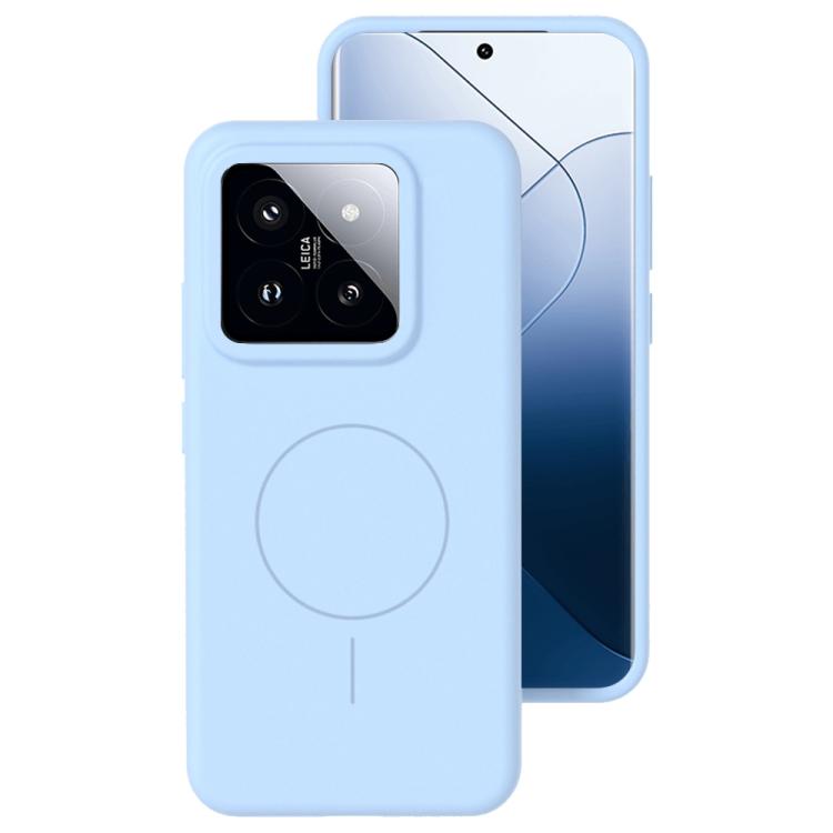 For Xiaomi 14 Liquid Silicone Thin Circle MagSafe Phone Case