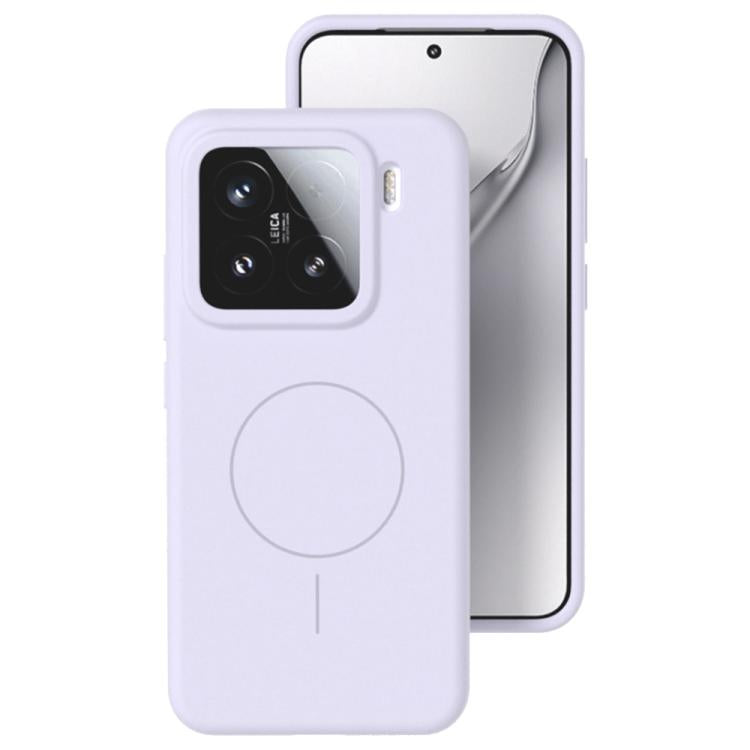 For Xiaomi 15 Liquid Silicone Thin Circle MagSafe Phone Case