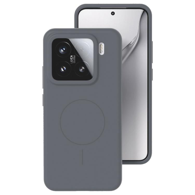 For Xiaomi 15 Liquid Silicone Thin Circle MagSafe Phone Case