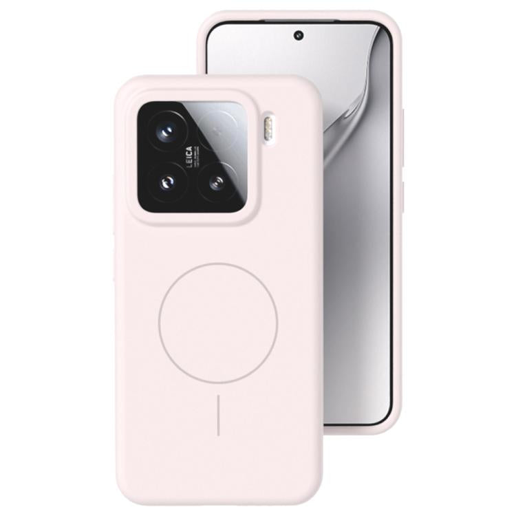 For Xiaomi 15 Pro Liquid Silicone Thin Circle MagSafe Phone Case