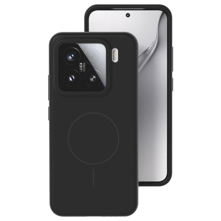 For Xiaomi 15 Pro Liquid Silicone Thin Circle MagSafe Phone Case