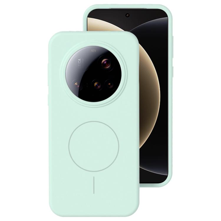 For Xiaomi 15 Ultra Liquid Silicone Thin Circle MagSafe Phone Case