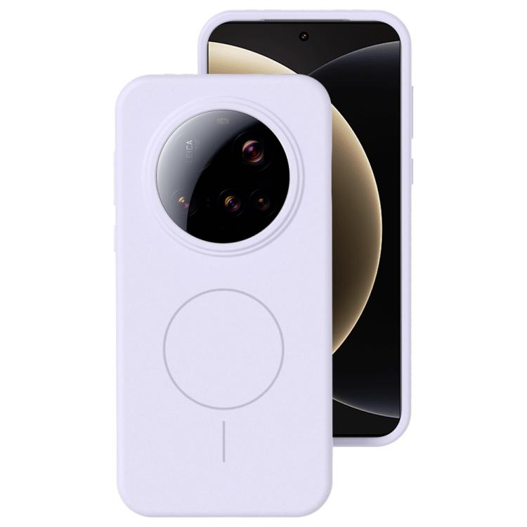 For Xiaomi 15 Ultra Liquid Silicone Thin Circle MagSafe Phone Case