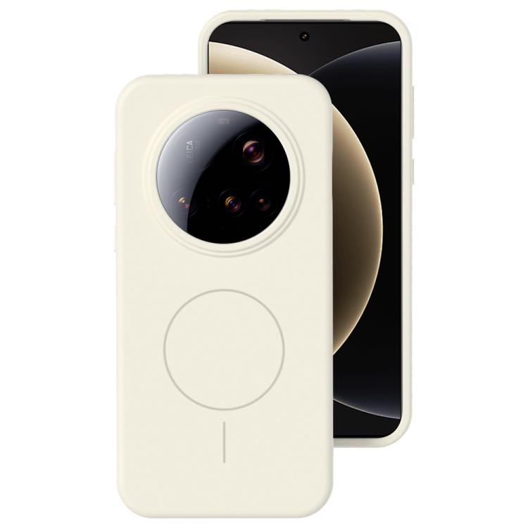 For Xiaomi 15 Ultra Liquid Silicone Thin Circle MagSafe Phone Case