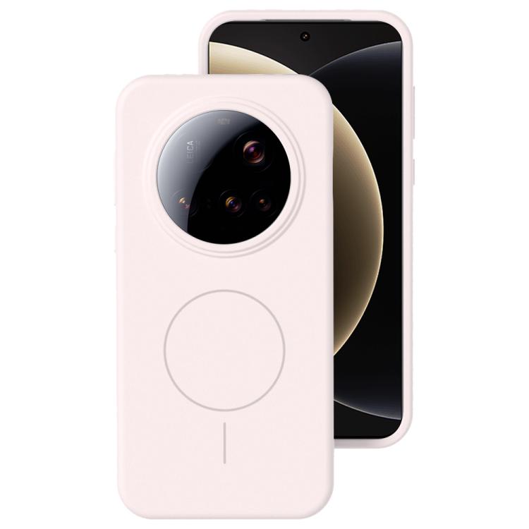 For Xiaomi 15 Ultra Liquid Silicone Thin Circle MagSafe Phone Case