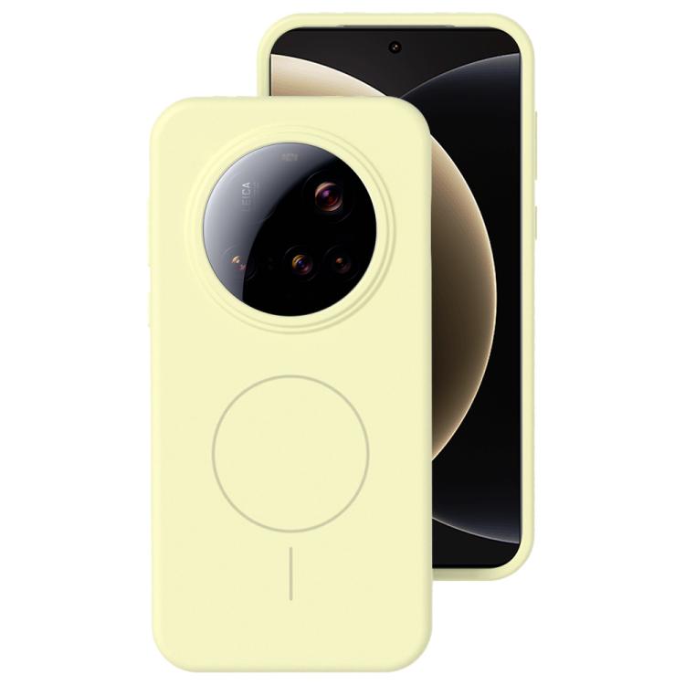 For Xiaomi 15 Ultra Liquid Silicone Thin Circle MagSafe Phone Case