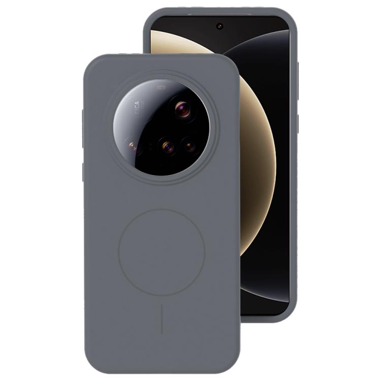 For Xiaomi 15 Ultra Liquid Silicone Thin Circle MagSafe Phone Case