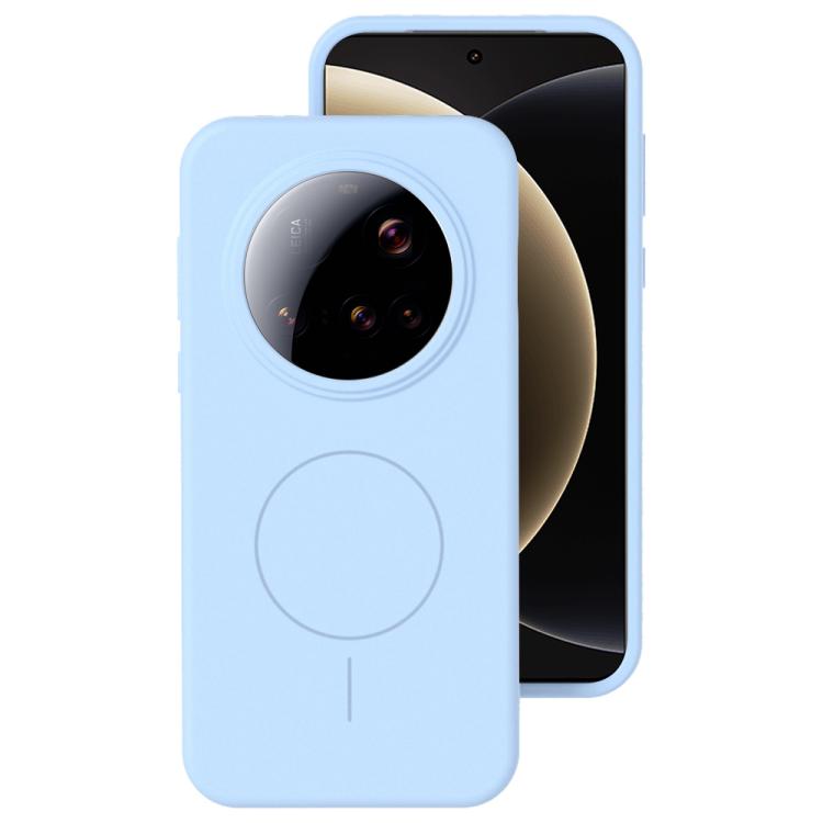 For Xiaomi 15 Ultra Liquid Silicone Thin Circle MagSafe Phone Case