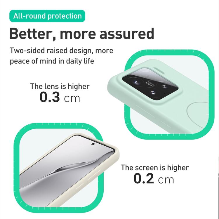 For Xiaomi 15 Liquid Silicone Thin Circle MagSafe Phone Case