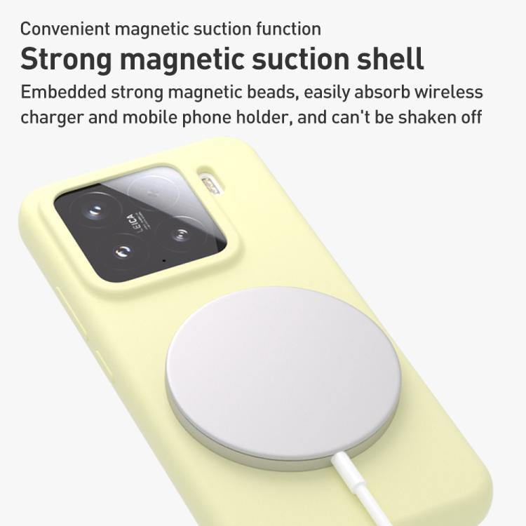 For Xiaomi 13 Liquid Silicone Thin Circle MagSafe Phone Case