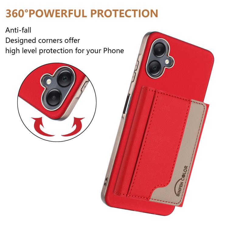 For Samsung Galaxy A06 Colour Matching Horizontal Magnetic Card Bag RFID MagSafe Phone Case