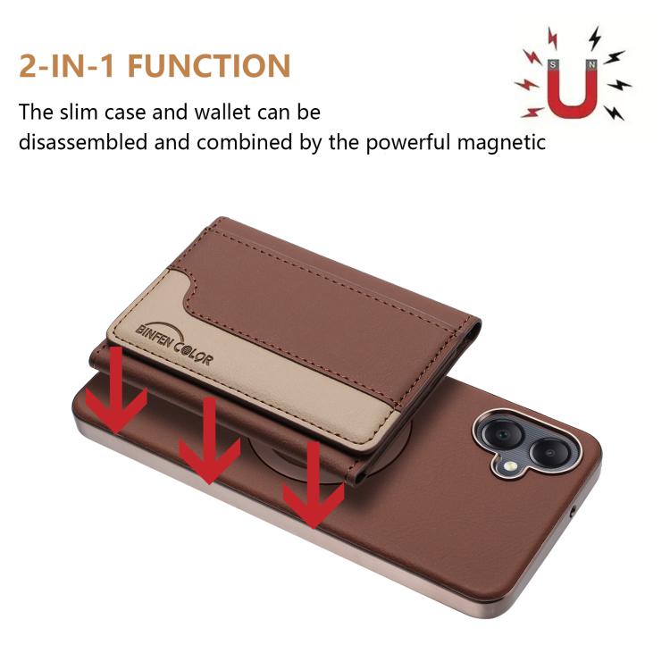 For Samsung Galaxy A06 Colour Matching Horizontal Magnetic Card Bag RFID MagSafe Phone Case