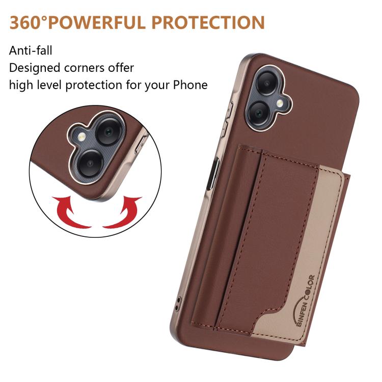 For Samsung Galaxy A06 Colour Matching Horizontal Magnetic Card Bag RFID MagSafe Phone Case