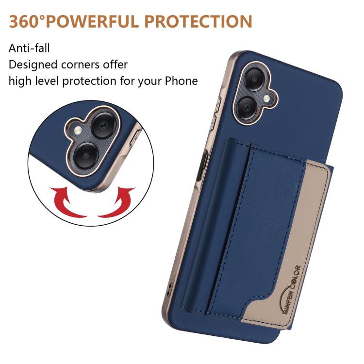For Samsung Galaxy A06 Colour Matching Horizontal Magnetic Card Bag RFID MagSafe Phone Case