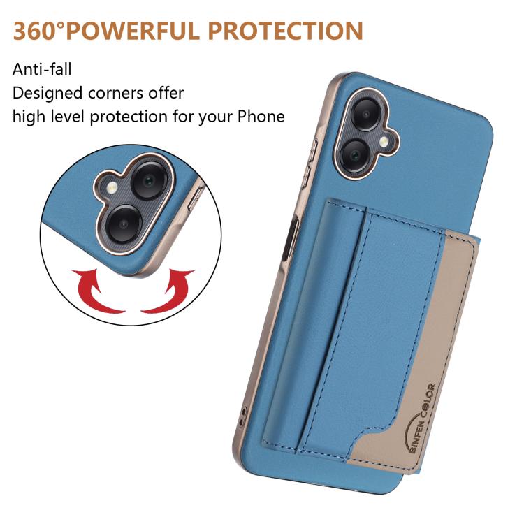 For Samsung Galaxy A06 Colour Matching Horizontal Magnetic Card Bag RFID MagSafe Phone Case