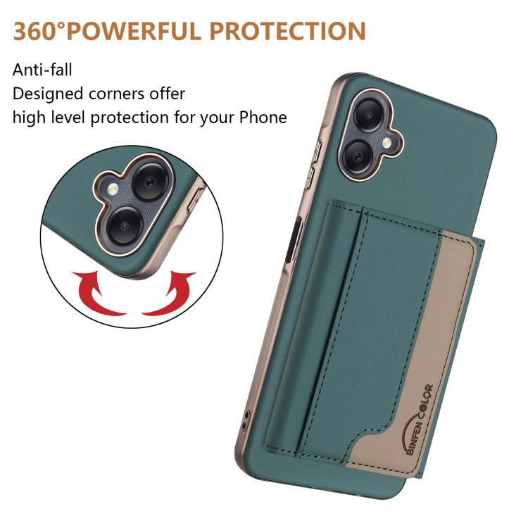 For Samsung Galaxy A06 Colour Matching Horizontal Magnetic Card Bag RFID MagSafe Phone Case