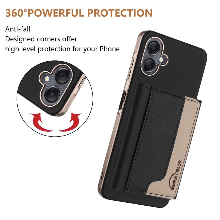 For Samsung Galaxy A06 Colour Matching Horizontal Magnetic Card Bag RFID MagSafe Phone Case