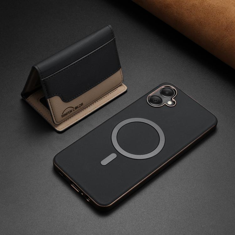 For Samsung Galaxy A06 Colour Matching Horizontal Magnetic Card Bag RFID MagSafe Phone Case