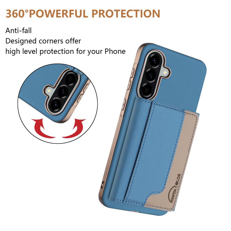 For Samsung Galaxy A36 Colour Matching Horizontal Magnetic Card Bag RFID MagSafe Phone Case