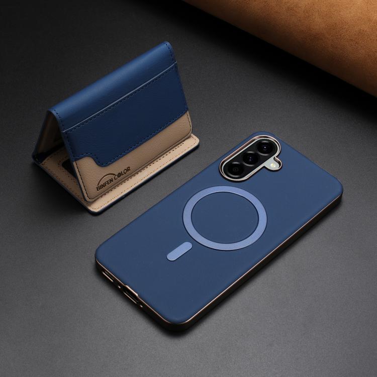 For Samsung Galaxy A25 Colour Matching Horizontal Magnetic Card Bag RFID MagSafe Phone Case