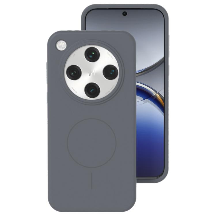 For OPPO Find X8 Liquid Silicone Thin Circle MagSafe Phone Case