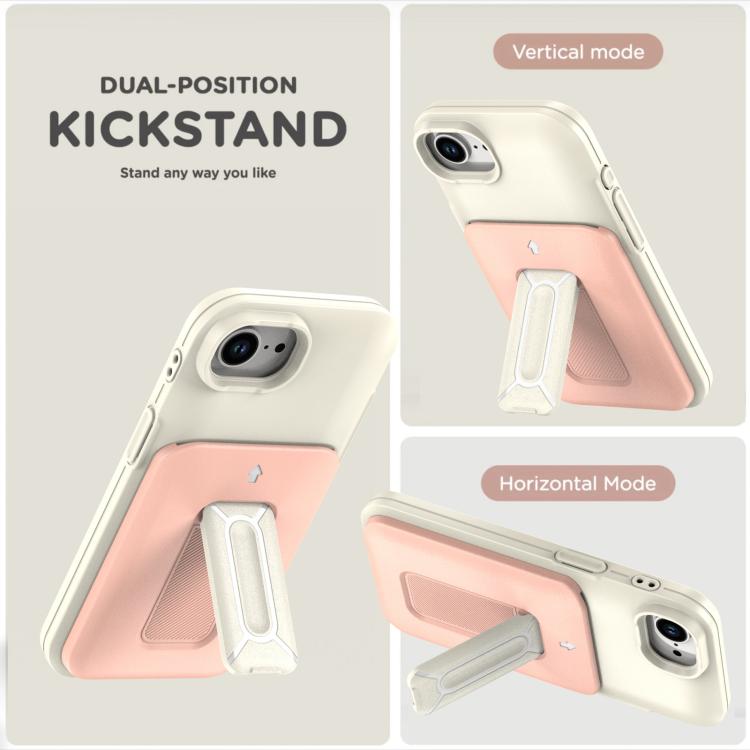 For iPhone 17e / 16e Sliding Card Holder Integrated Phone Case with Kickstand